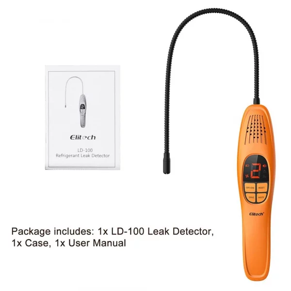 elitech ld 100 refrigerant leak detector cfcs hcfcs hfcs freon gas leak sniffer heated diode sensor with long probe 746699 1024x1024