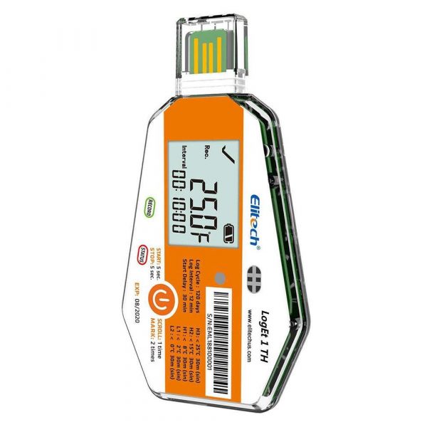 elitech loget 1th temperature and humidity data logger single use pdf report usb port 16000 pointselitechustore 513817 1024x1024