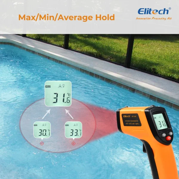 dit 220 infrared thermometer high precision non contact temperature gun with laser targeting adjustable emissivity and self calibrationelitech technology inc 5058371 800x800