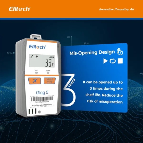 elitech iot temperature data logger 4g single use shadow data 3 times accidental touch auto flight mode lightshocklocation pdfcsv report 32000 points 30days glo 249546 800x800