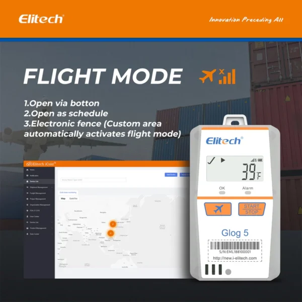 elitech iot temperature data logger 4g single use shadow data 3 times accidental touch auto flight mode lightshocklocation pdfcsv report 32000 points 30days glo 490963 800x800