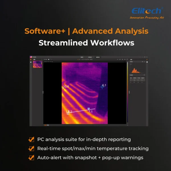 pre order elitech tic 210 handheld thermal imaging camera infrared thermal imager with 256192 ir resolution real time video recording emissivity temp alarm sett 168076 800x800