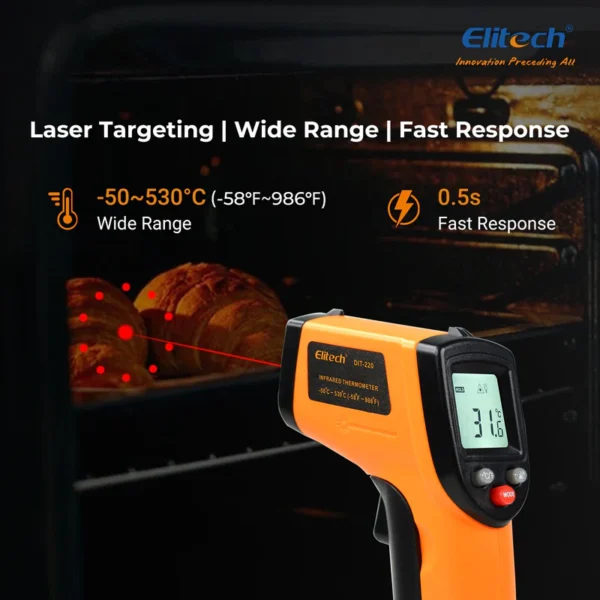 pre orderdit 220 infrared thermometer high precision non contact temperature gun with laser targeting adjustable emissivity and self calibrationelitech technolo 8256948 800x800