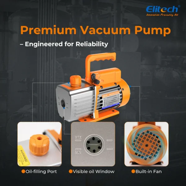 pre orderelitech nvp 5 hvac vacuum pump 5cfm 2ls 13hp single stage rotary vane air vacuum pump for hvac and refrigeration systems durable and easy to maintainel 1580074 800x800