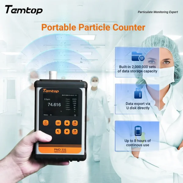 temtop air quality handheld particle counter 7 channels pm 25 air monitor pmd 331temtop 192336 1