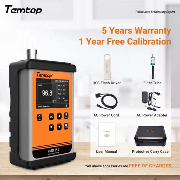 temtop handheld particle counter particulate meter for pm10pm25pm40pm10tsp pmd 351elitech technology inc 176913 800x800
